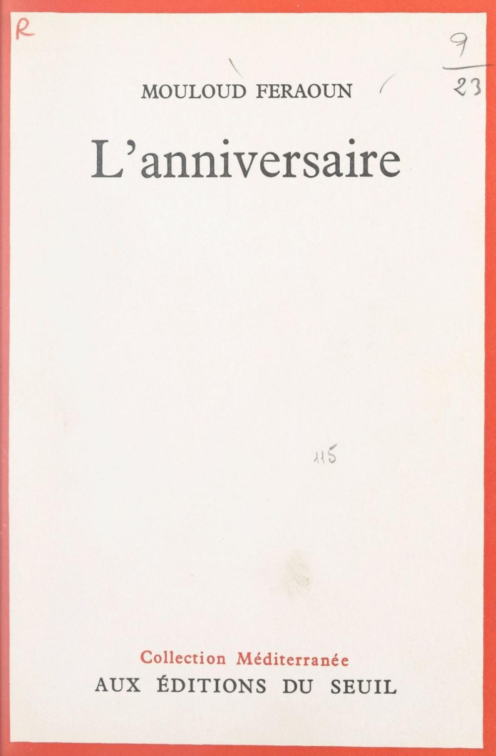 Big bigCover of L'anniversaire