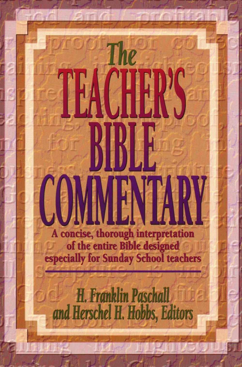 Big bigCover of The Teacher's Bible Commentary