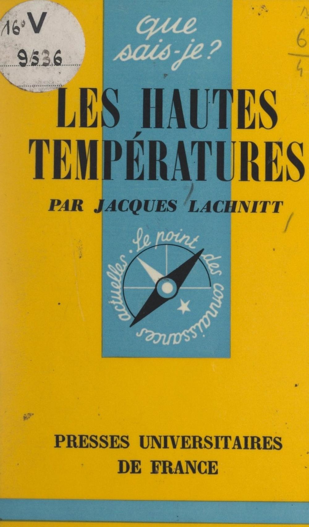 Big bigCover of Les hautes températures