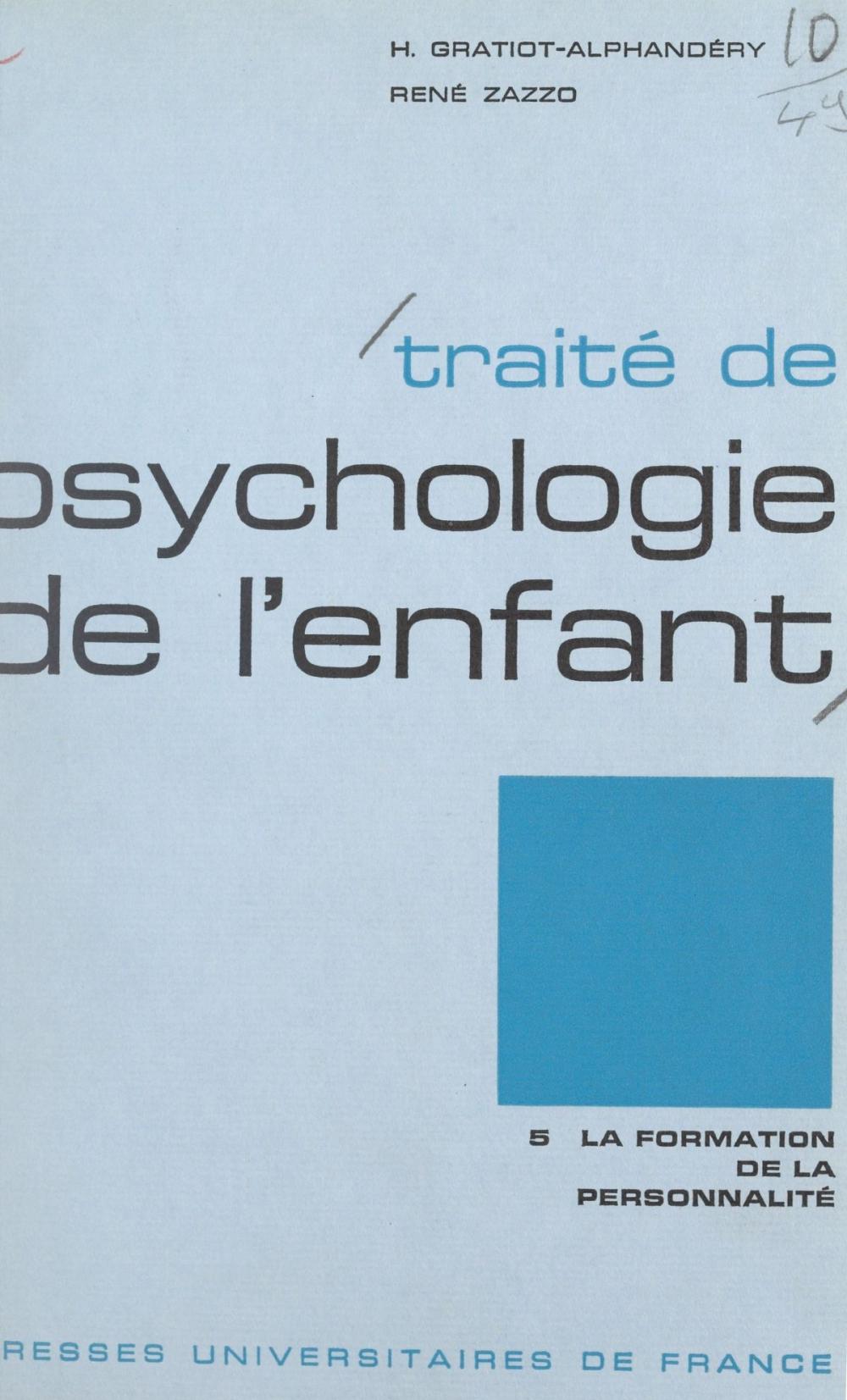 Big bigCover of Traité de psychologie de l'enfant (5) : La formation de la personnalité