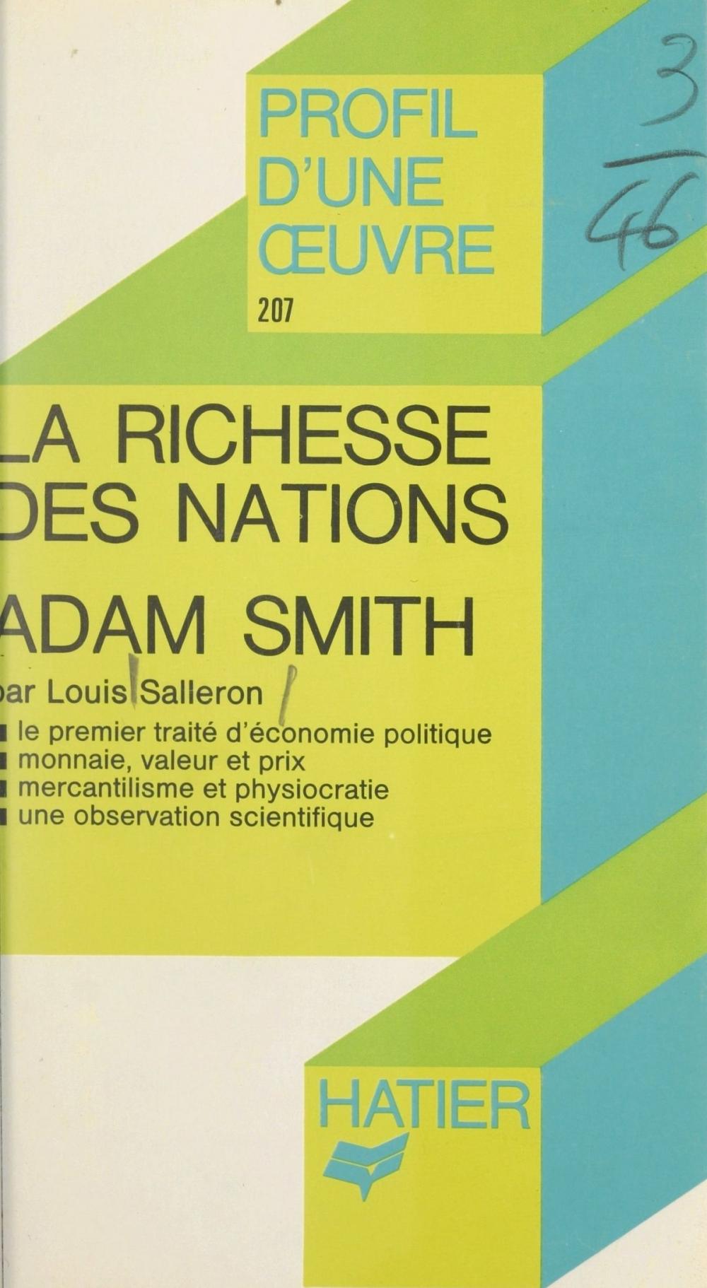 Big bigCover of La richesse des nations, Adam Smith