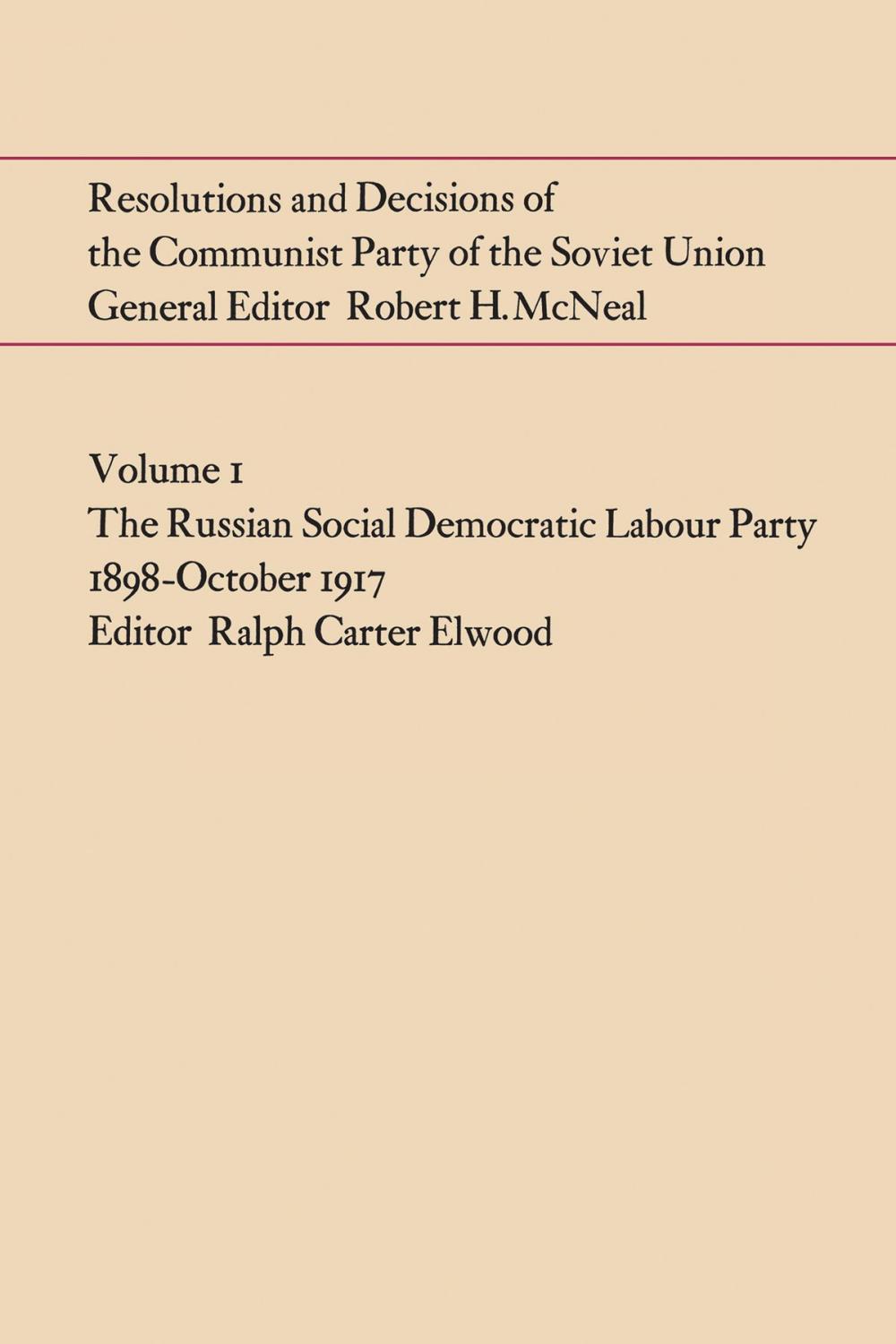 Big bigCover of Resolutions and Decisions of the Communist Party of the Soviet Union Volume 1