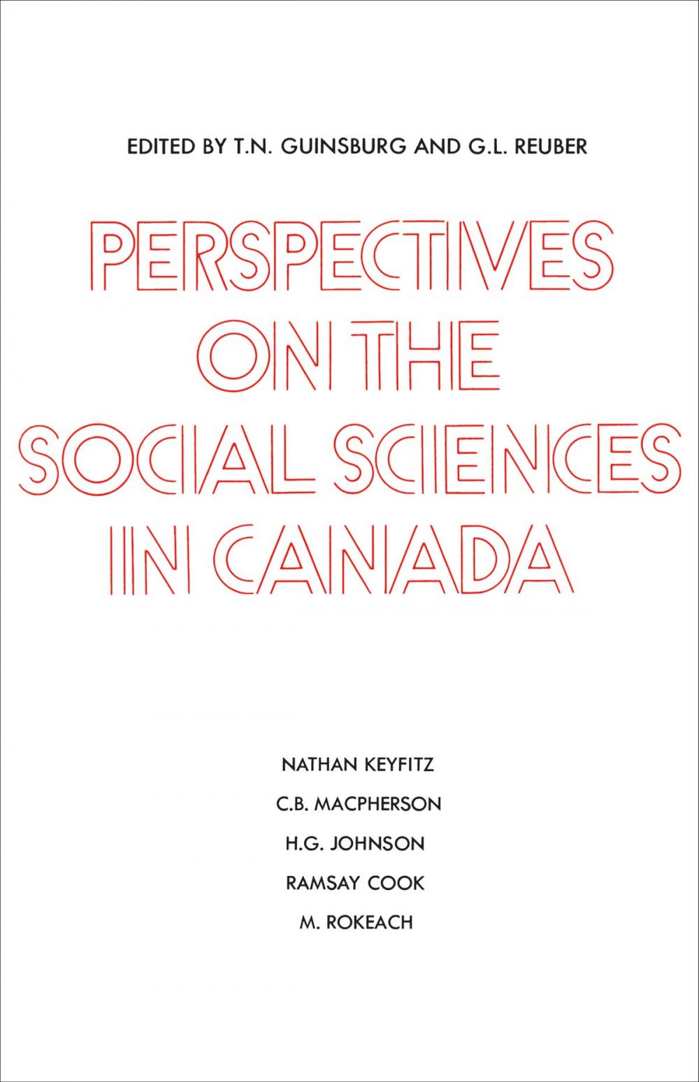 Big bigCover of Perspectives on the Social Sciences in Canada