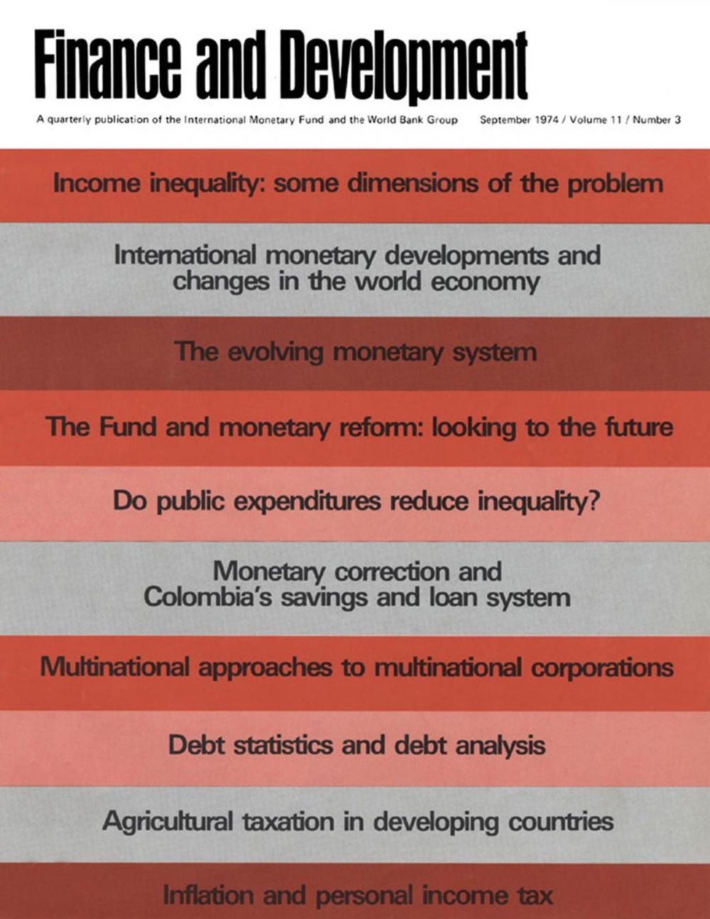 Big bigCover of Finance & Development, September 1974