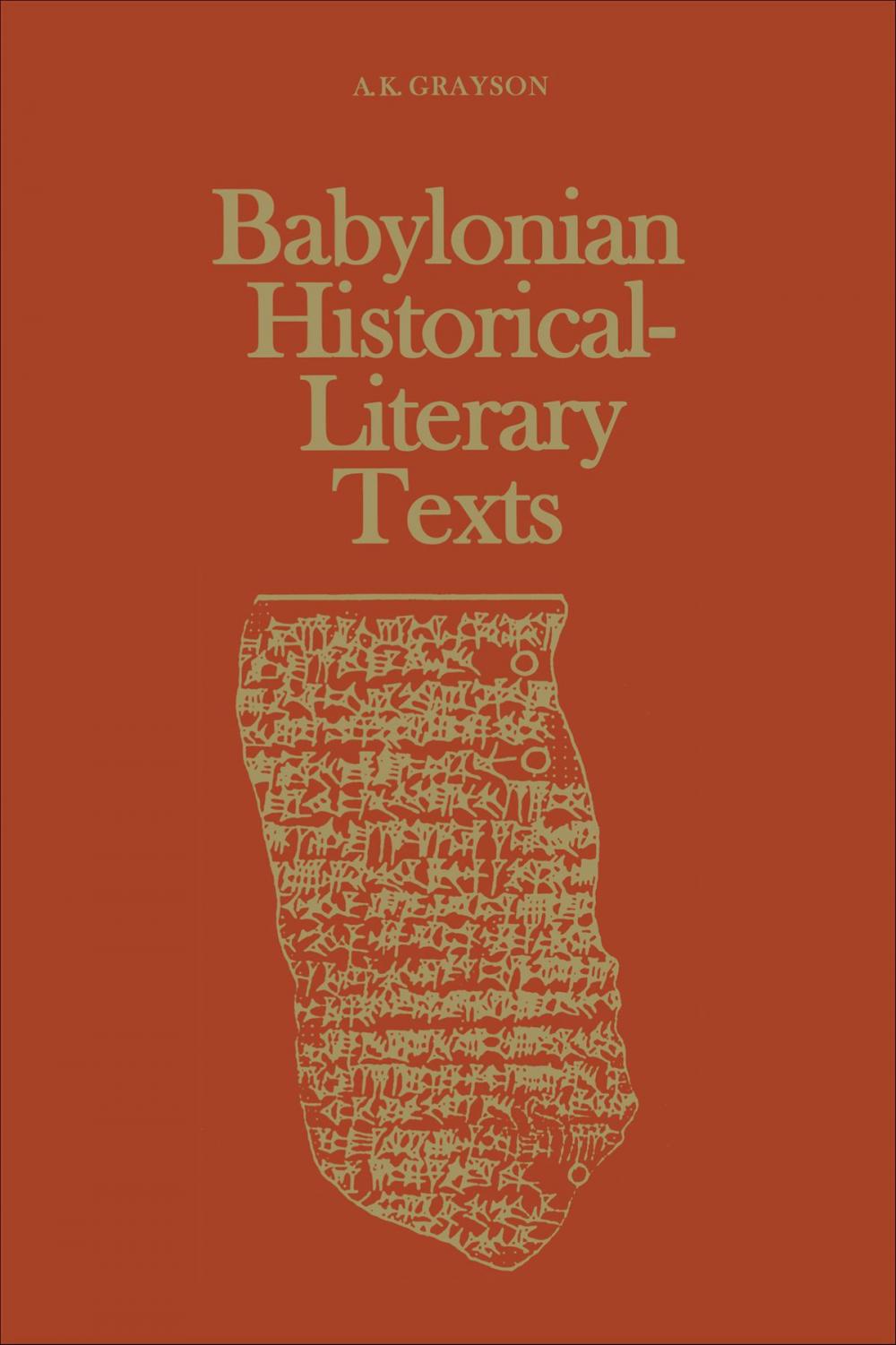 Big bigCover of Babylonian Historical-Literary Texts