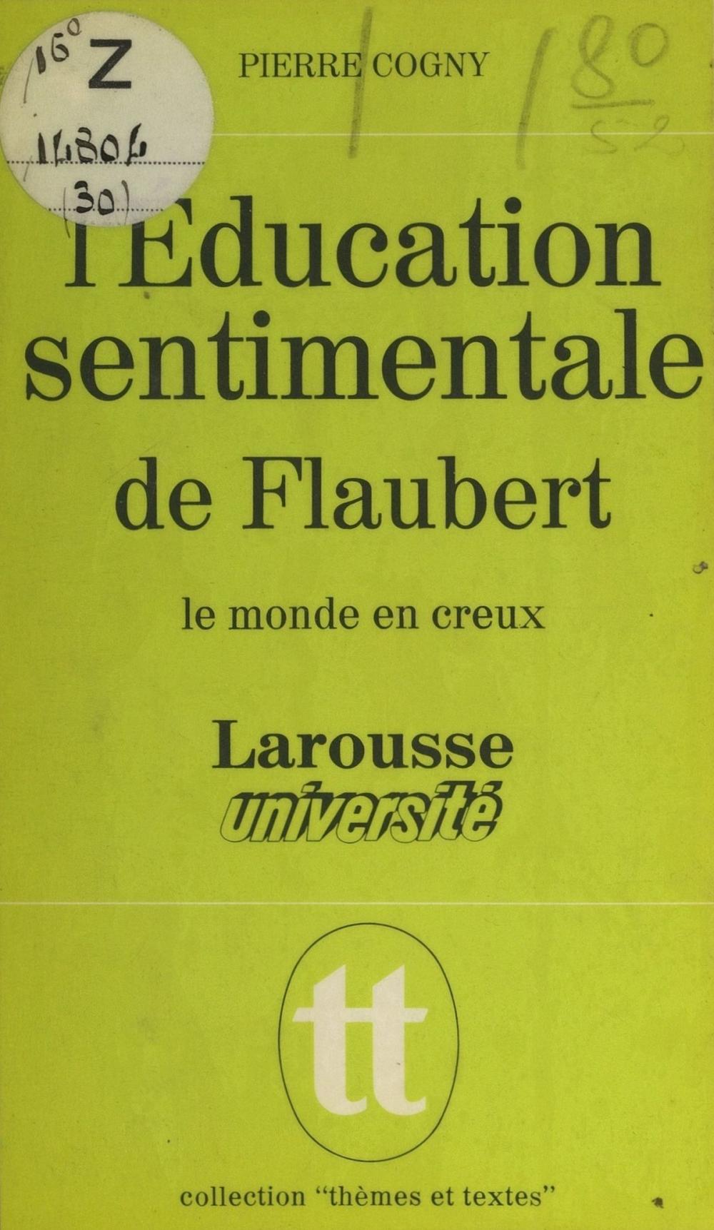 Big bigCover of L'éducation sentimentale, de Flaubert