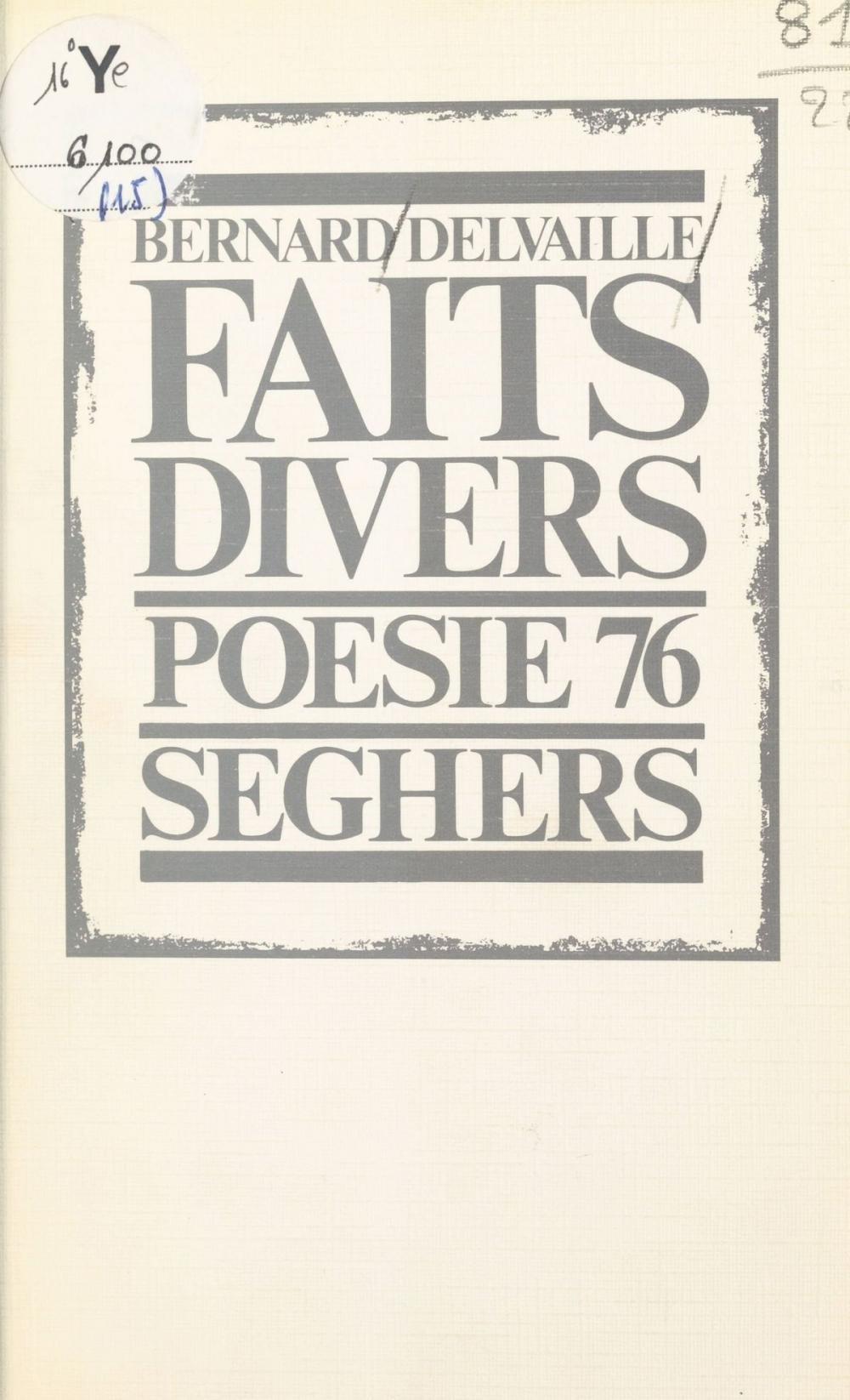 Big bigCover of Faits-divers