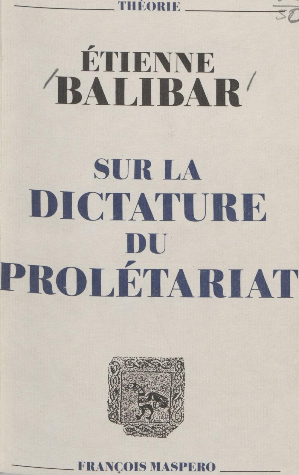 Big bigCover of Sur la dictature du prolétariat