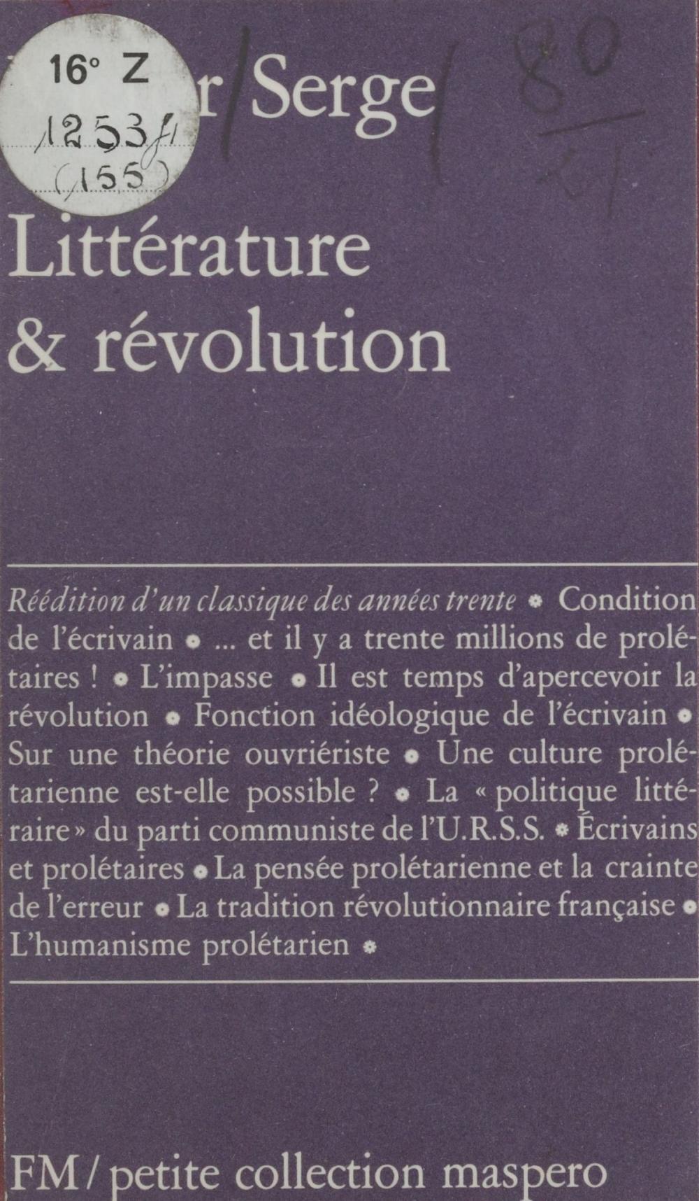 Big bigCover of Littérature et révolution