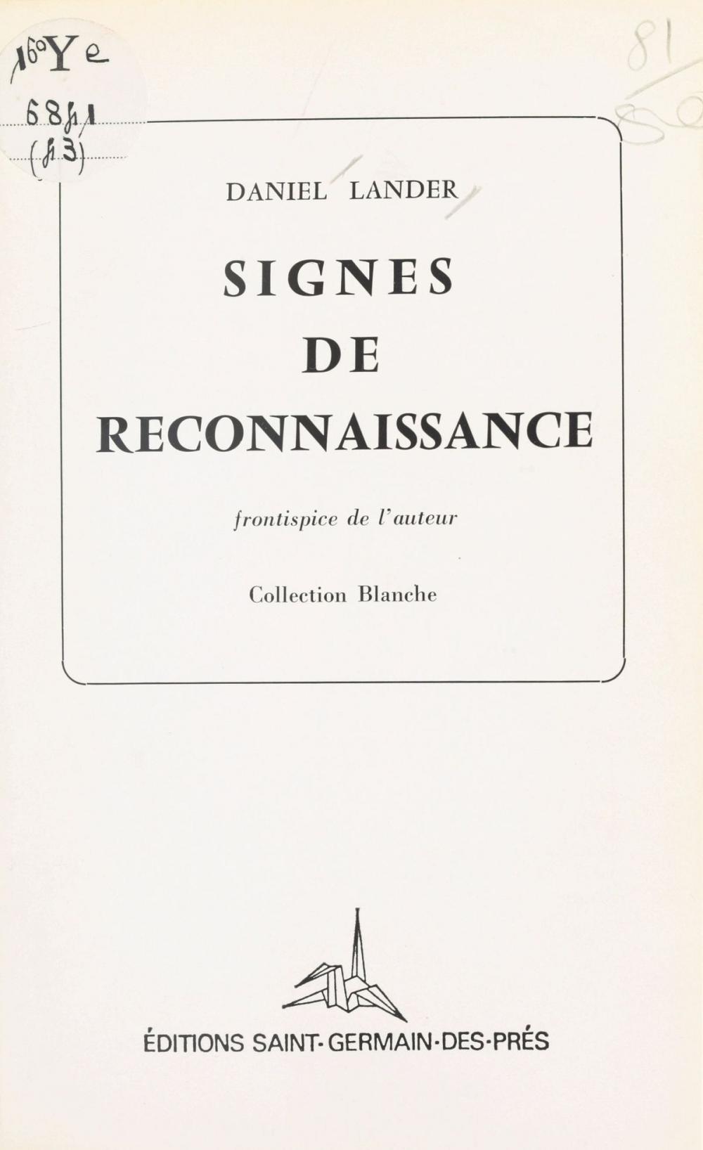 Big bigCover of Signes de reconnaissance