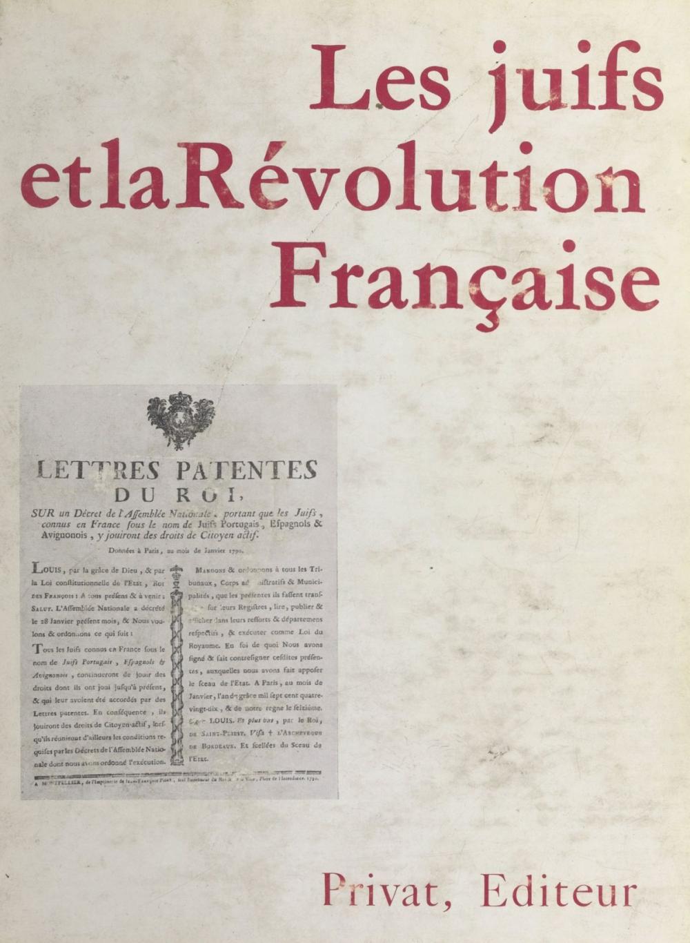 Big bigCover of Les Juifs et la Révolution française