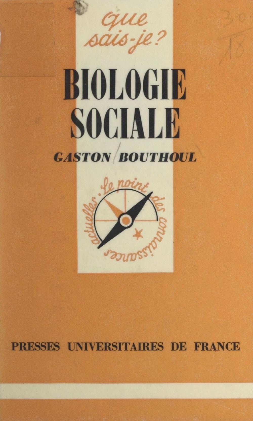 Big bigCover of Biologie sociale