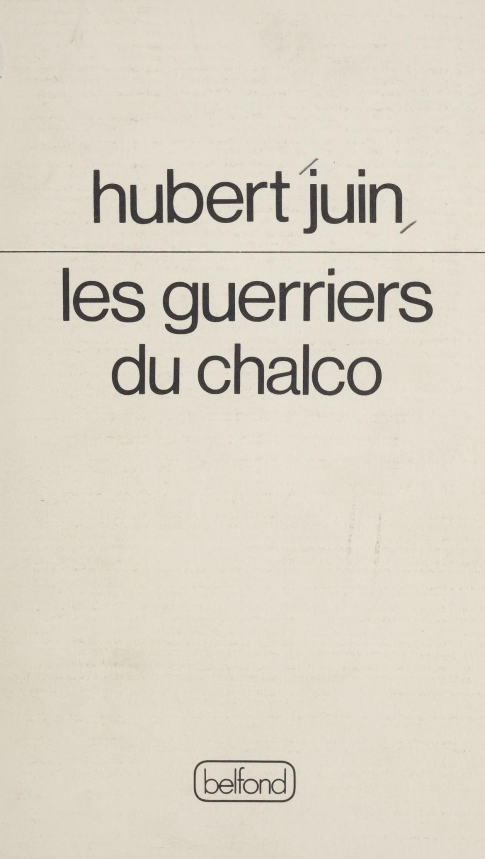 Big bigCover of Les Guerriers du Chalco