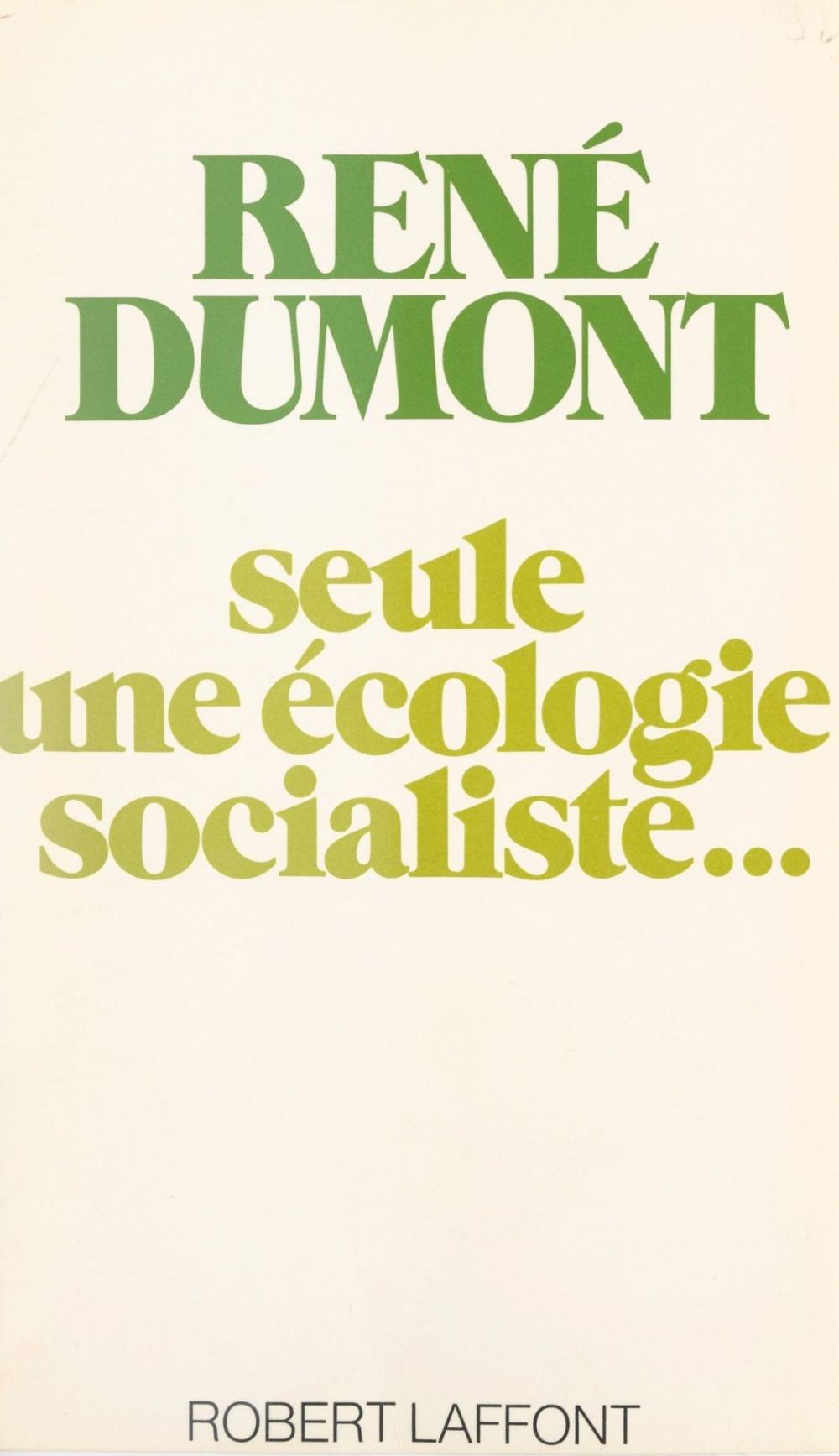 Big bigCover of Seule une écologie socialiste...