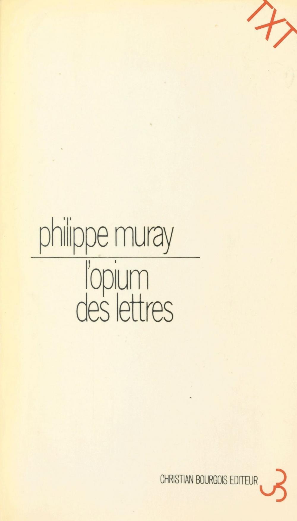 Big bigCover of L'Opium des lettres