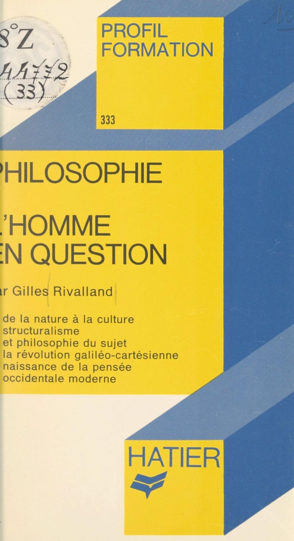 Big bigCover of L'homme en question