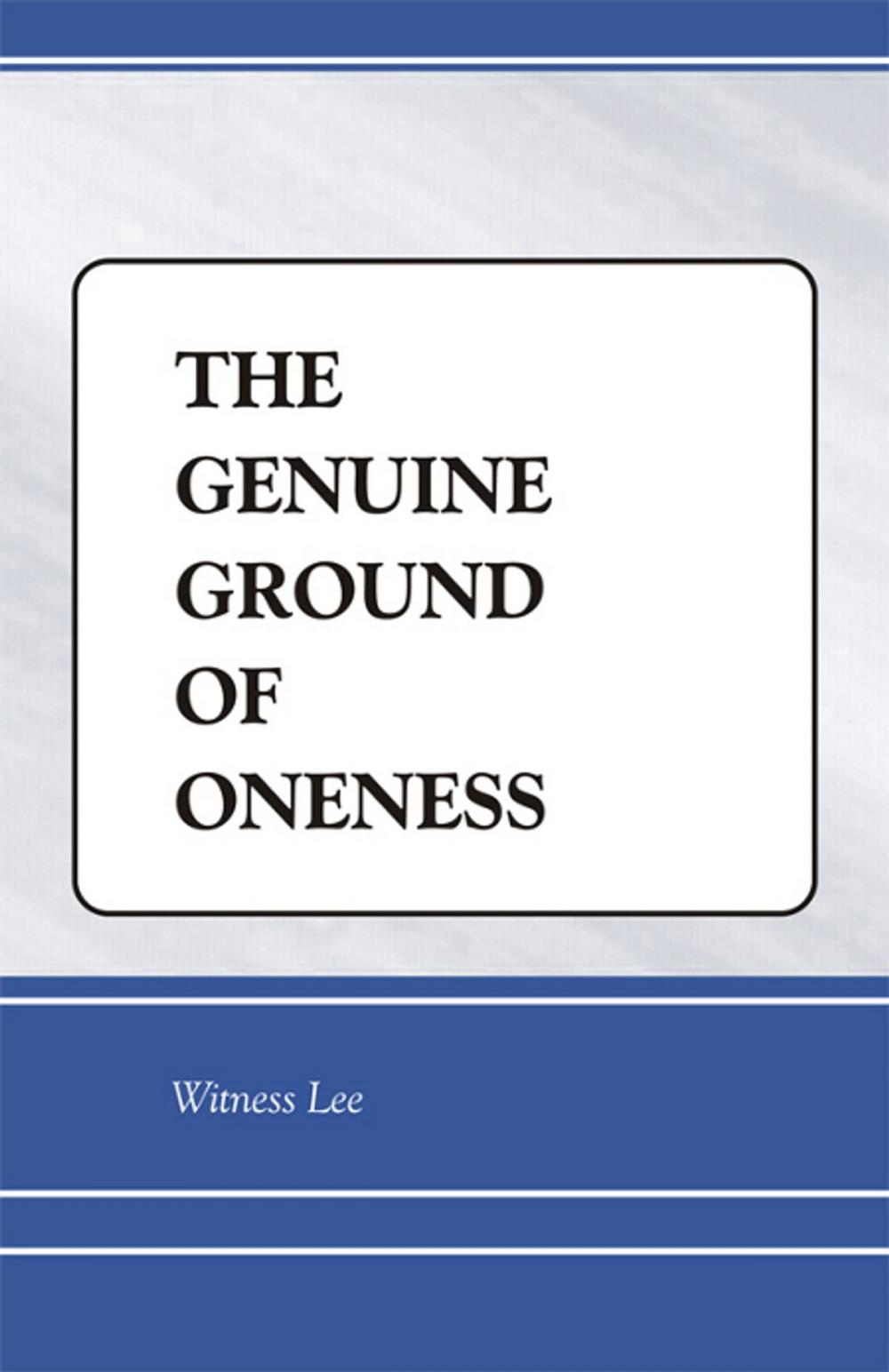 Big bigCover of The Genuine Ground of Oneness