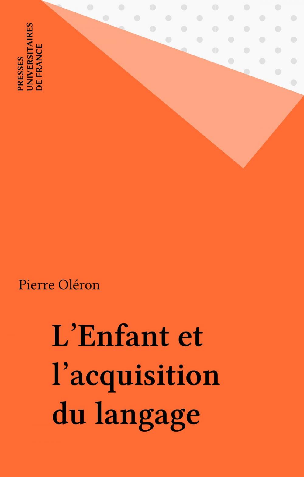 Big bigCover of L'Enfant et l'acquisition du langage