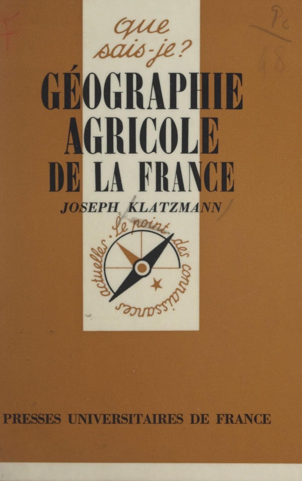 Big bigCover of Géographie agricole de la France