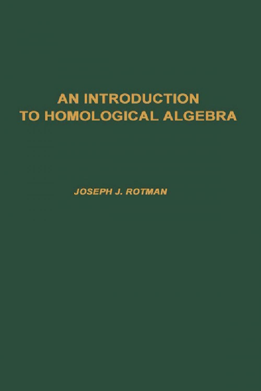 Big bigCover of Introduction to Homological Algebra, 85