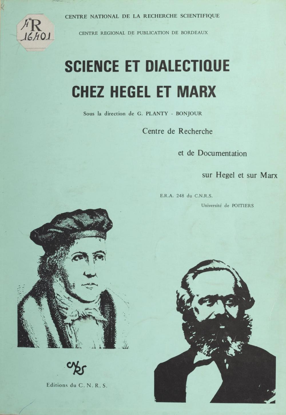 Big bigCover of Science et dialectique chez Hegel et Marx