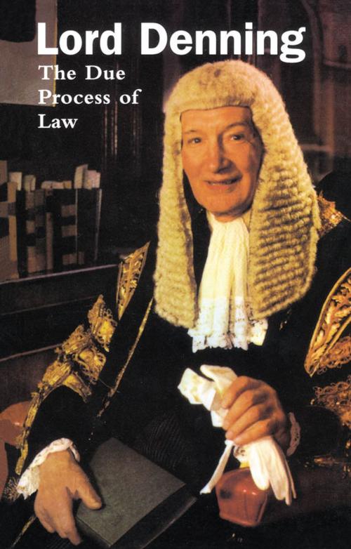 Cover of the book The Due Process of Law by Alfred Denning, OUP Oxford