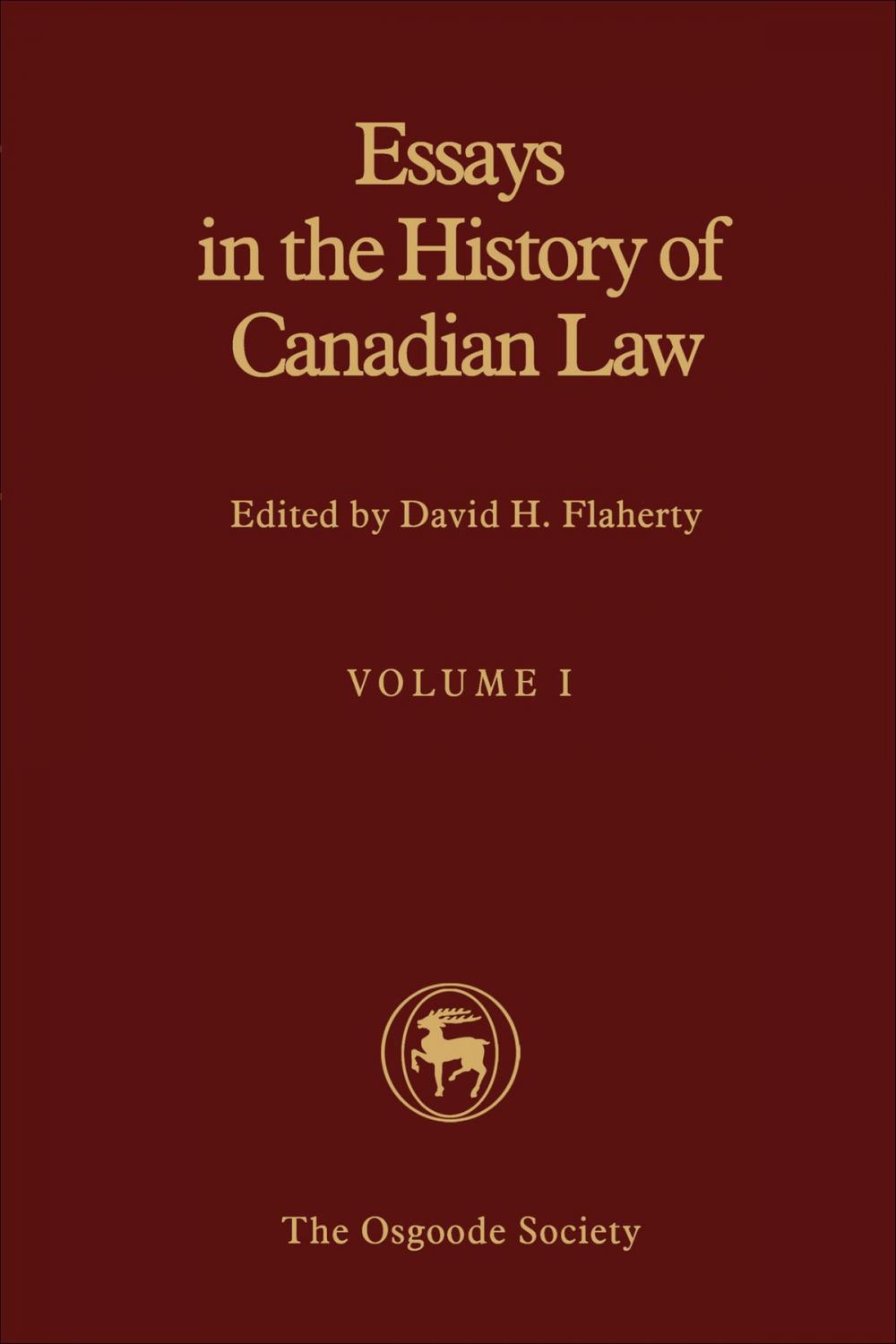 Big bigCover of Essays in the History of Canadian Law