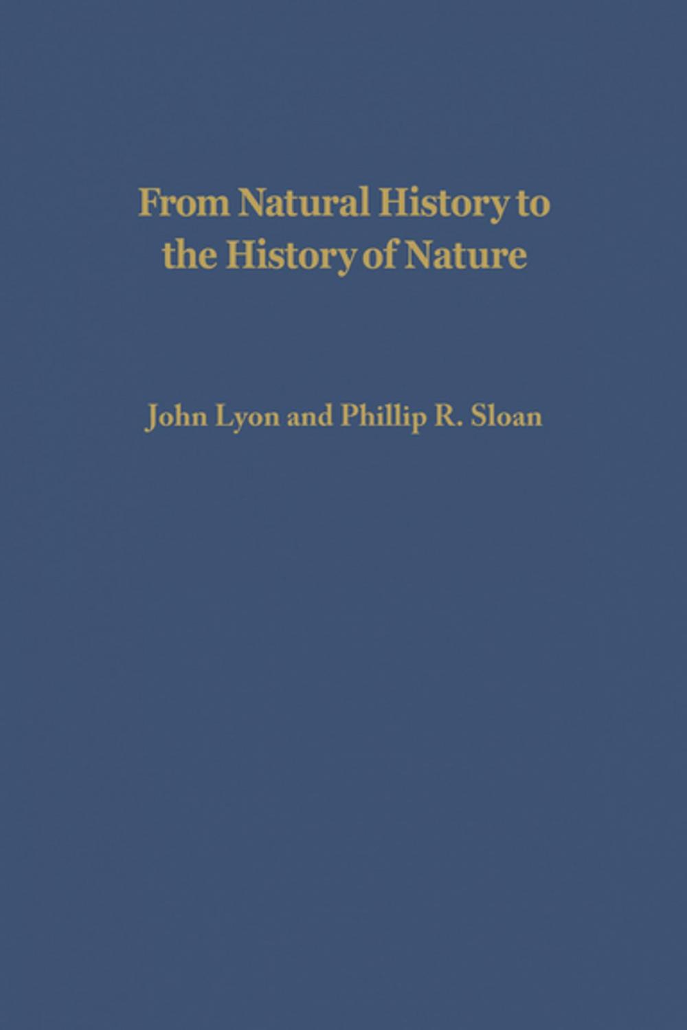 Big bigCover of From Natural History to the History of Nature