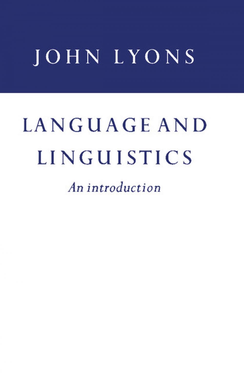 Big bigCover of Language and Linguistics