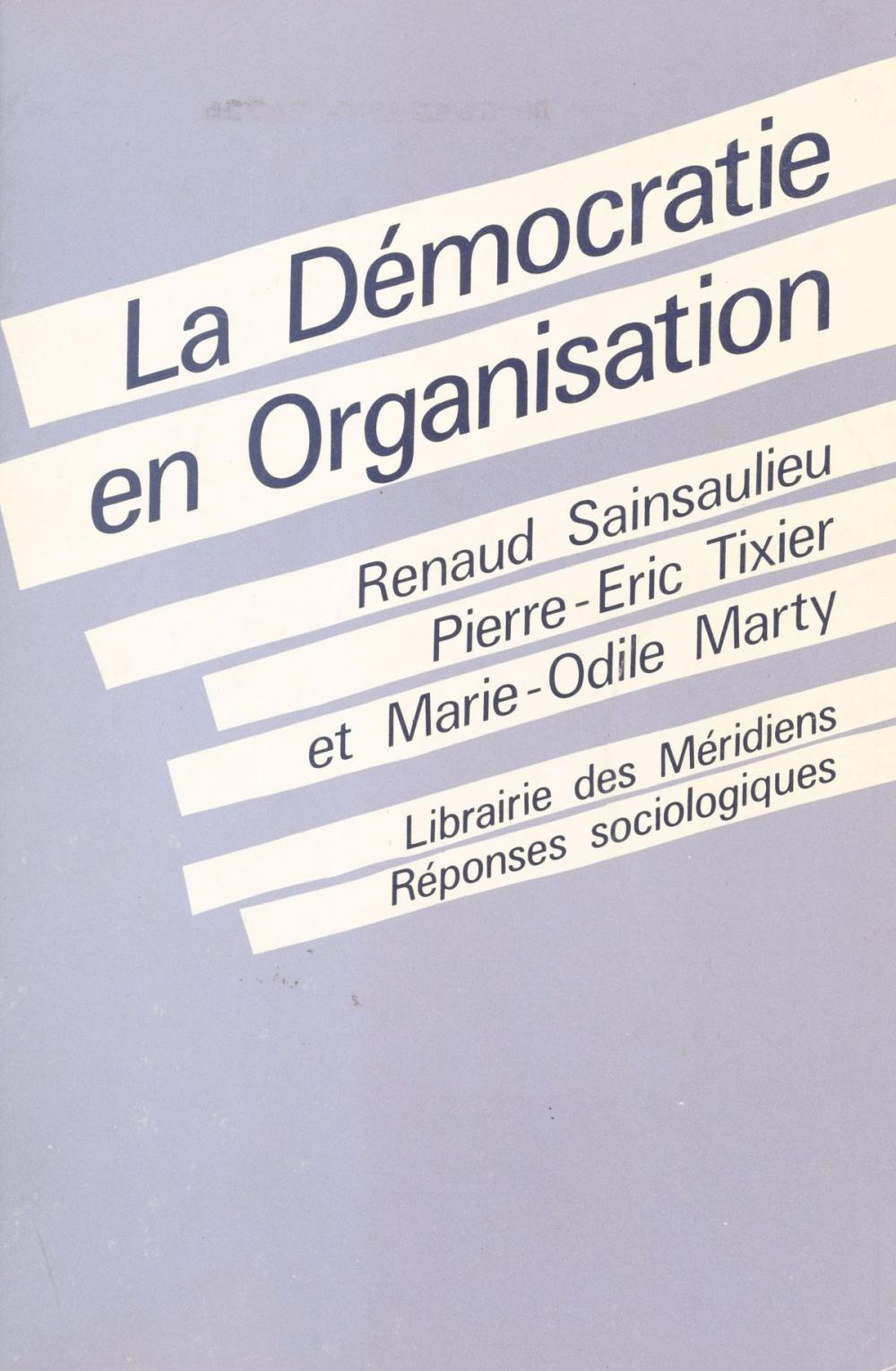 Big bigCover of La Démocratie en organisation : vers des fonctionnements collectifs de travail