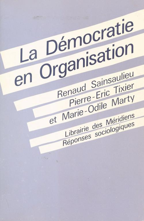 Cover of the book La Démocratie en organisation : vers des fonctionnements collectifs de travail by Renaud Sainsaulieu, Pierre Éric Tixier, Émilia Marie-Odile Marty, FeniXX réédition numérique