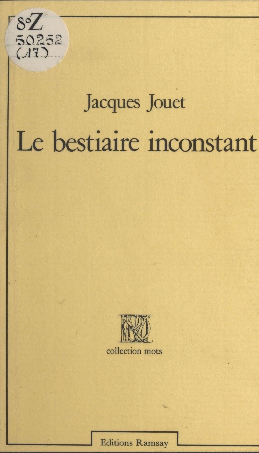 Big bigCover of Le Bestiaire inconstant