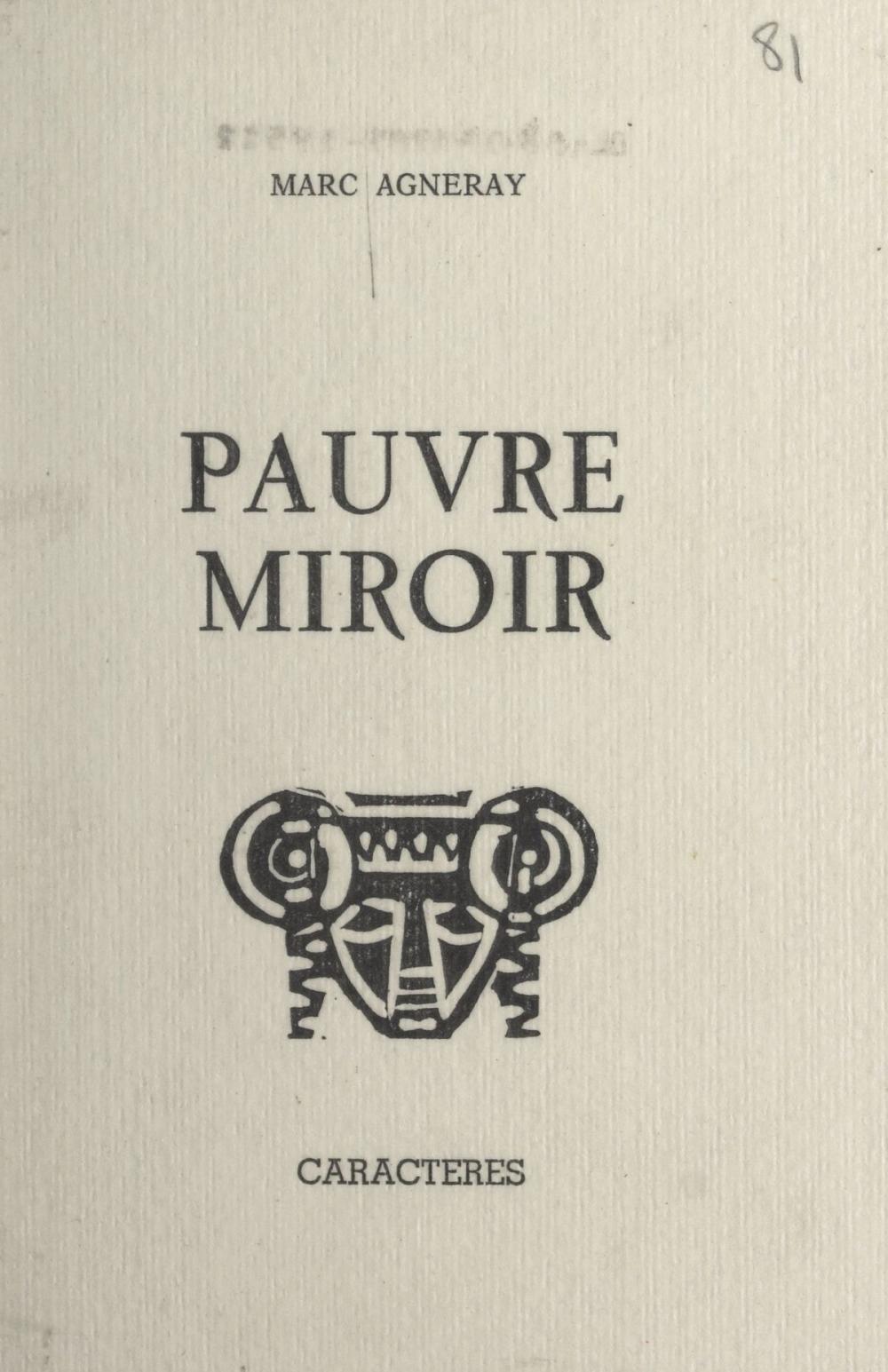 Big bigCover of Pauvre miroir