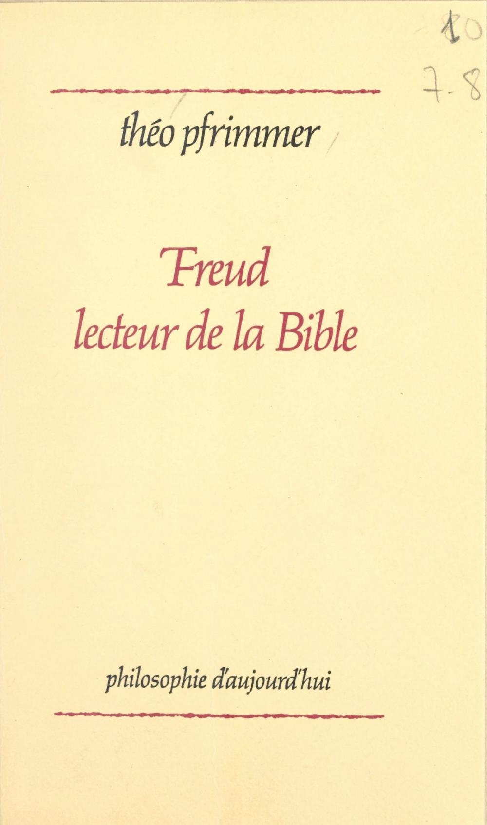 Big bigCover of Freud lecteur de la Bible