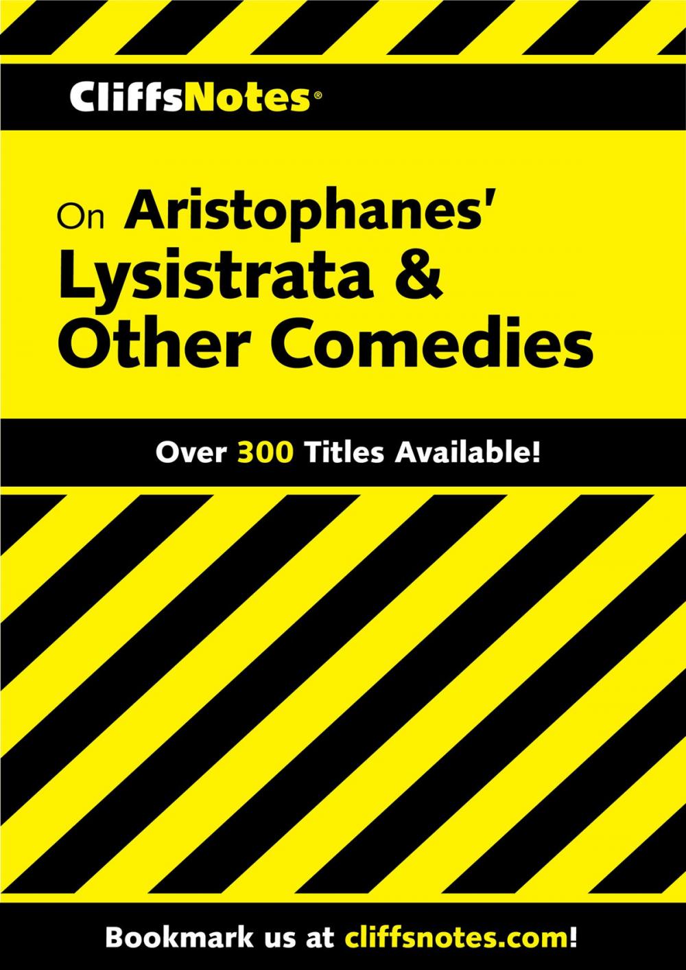 Big bigCover of CliffsNotes on Aristophanes' Lysistrata &amp; Other Comedies