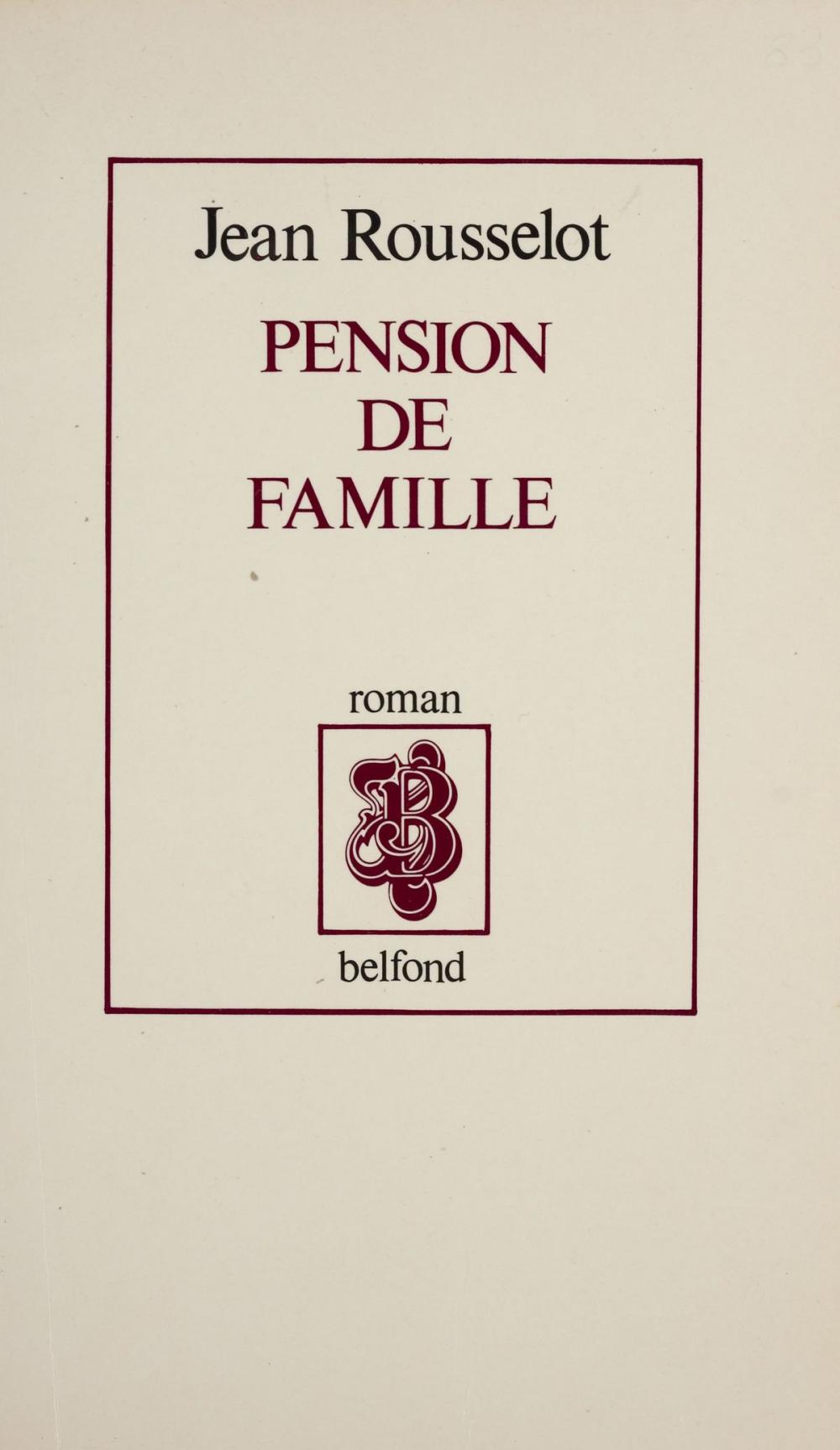 Big bigCover of Pension de famille