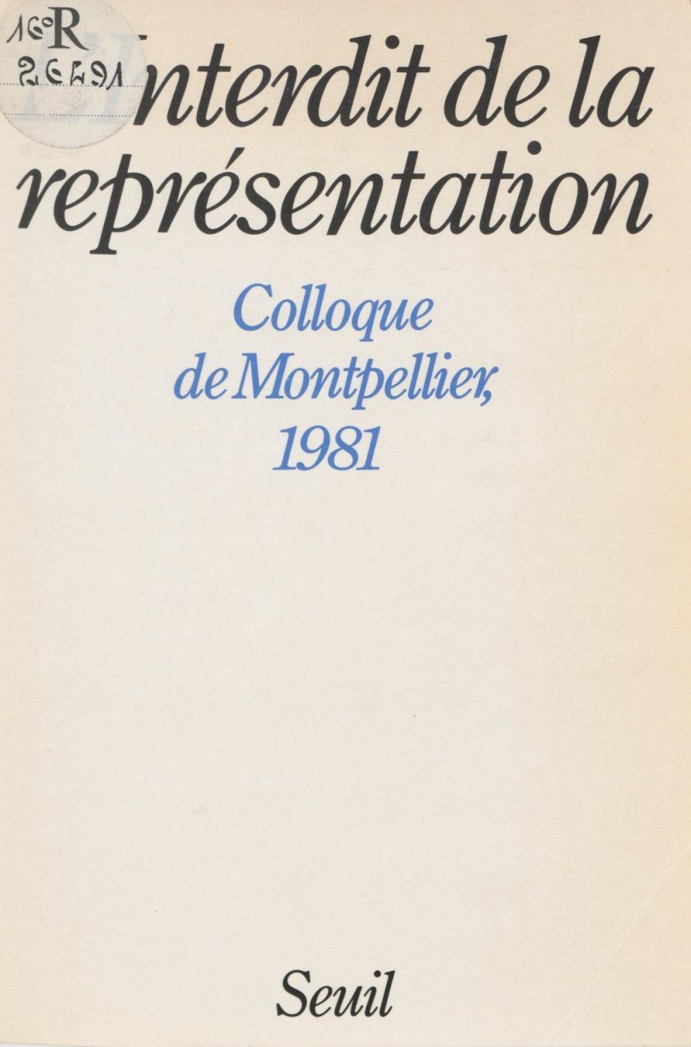 Big bigCover of L'Interdit de la représentation