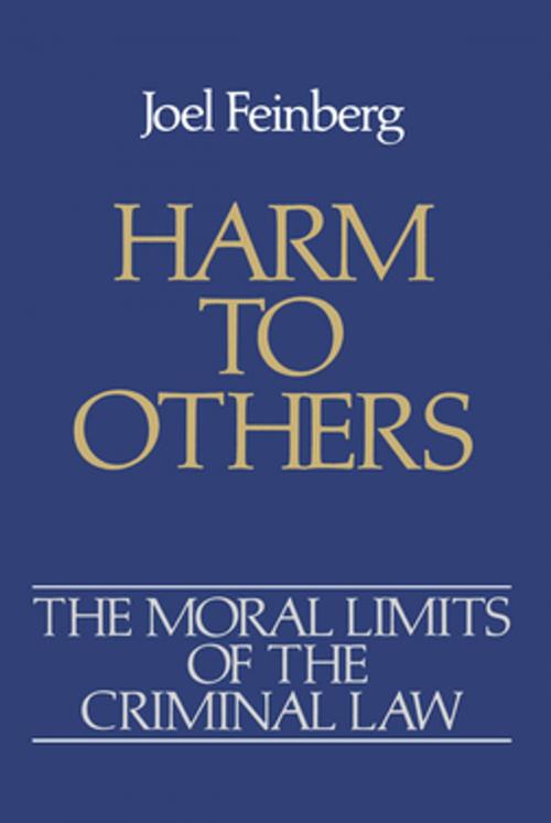 Cover of the book Harmless Wrongdoing by Joel Feinberg, Oxford University Press