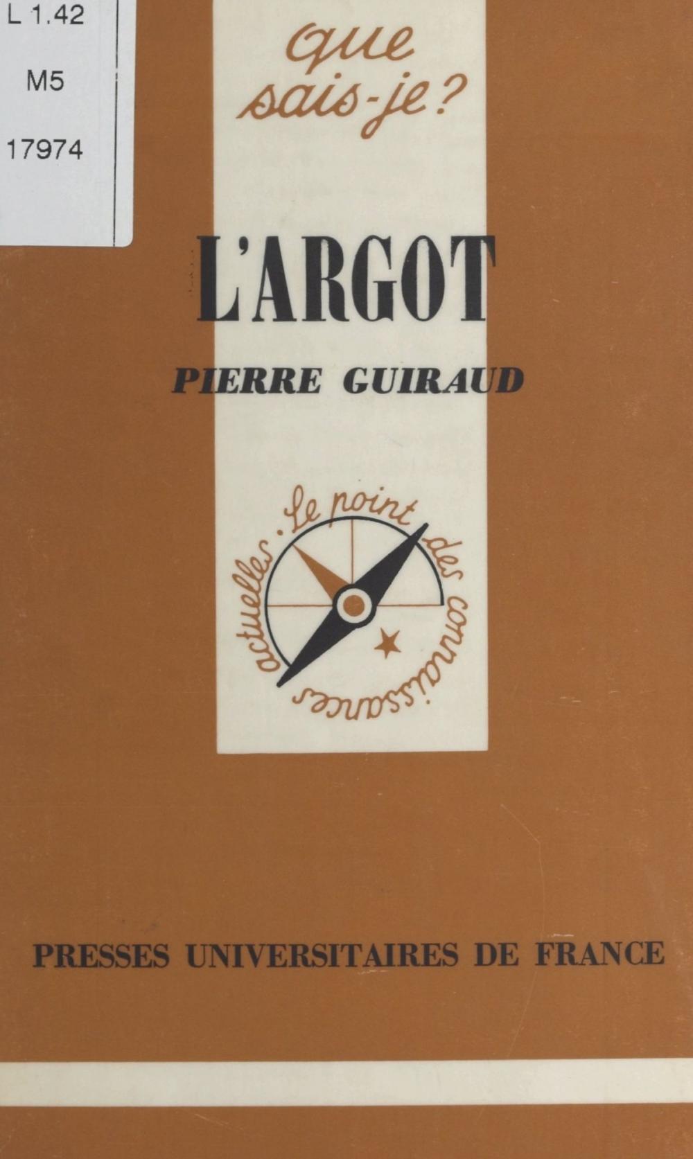 Big bigCover of L'argot