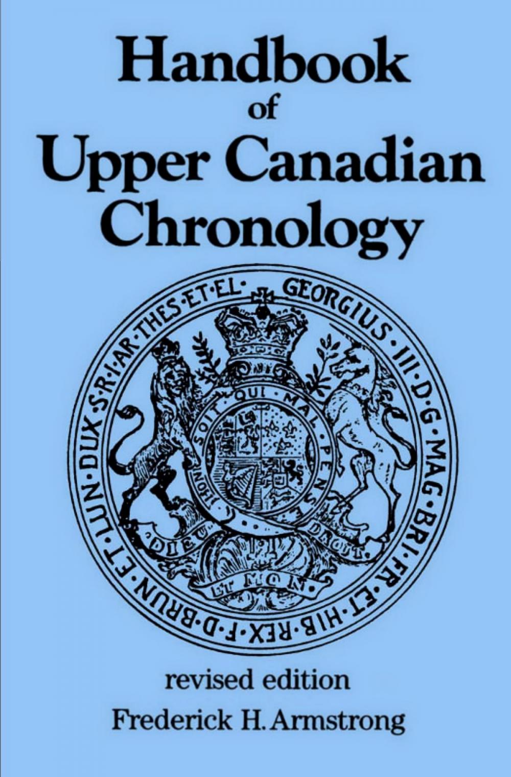 Big bigCover of Handbook of Upper Canadian Chronology