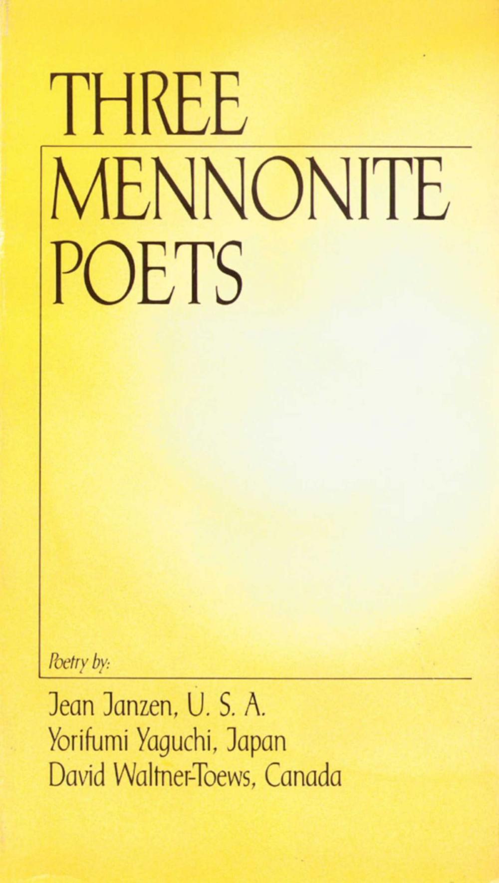 Big bigCover of Three Mennonite Poets