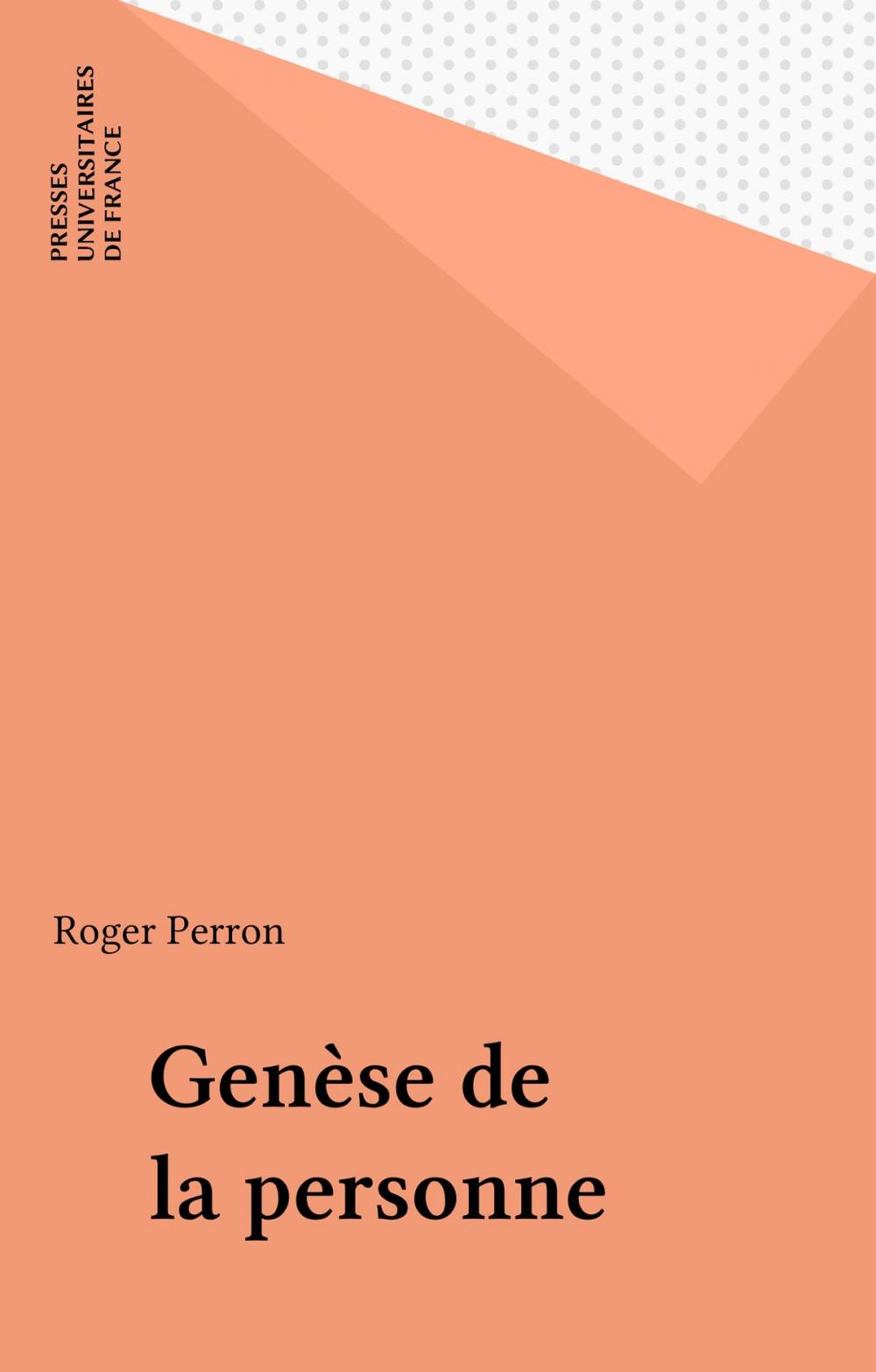 Big bigCover of Genèse de la personne