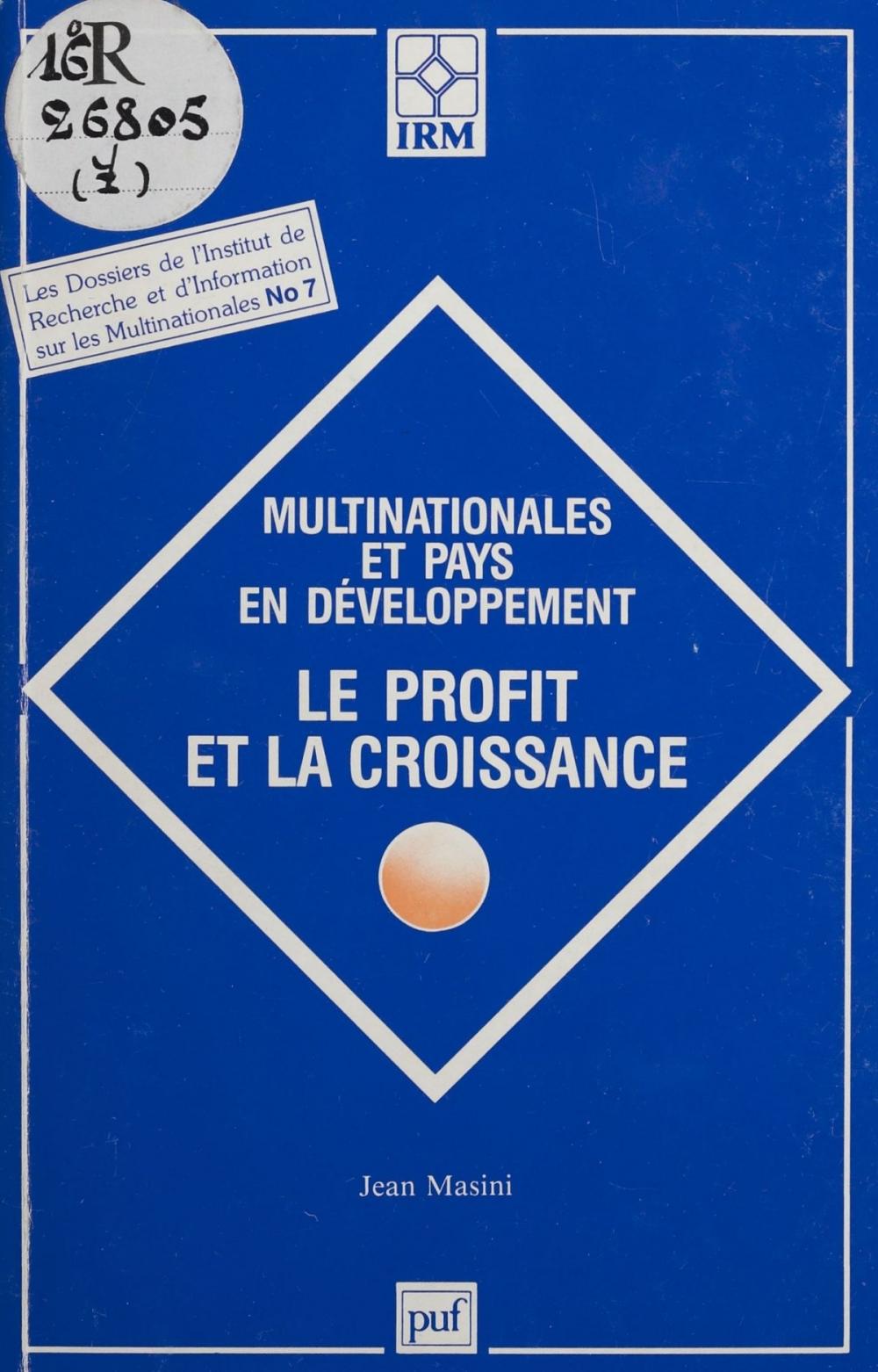 Big bigCover of Multinationales et pays en développement