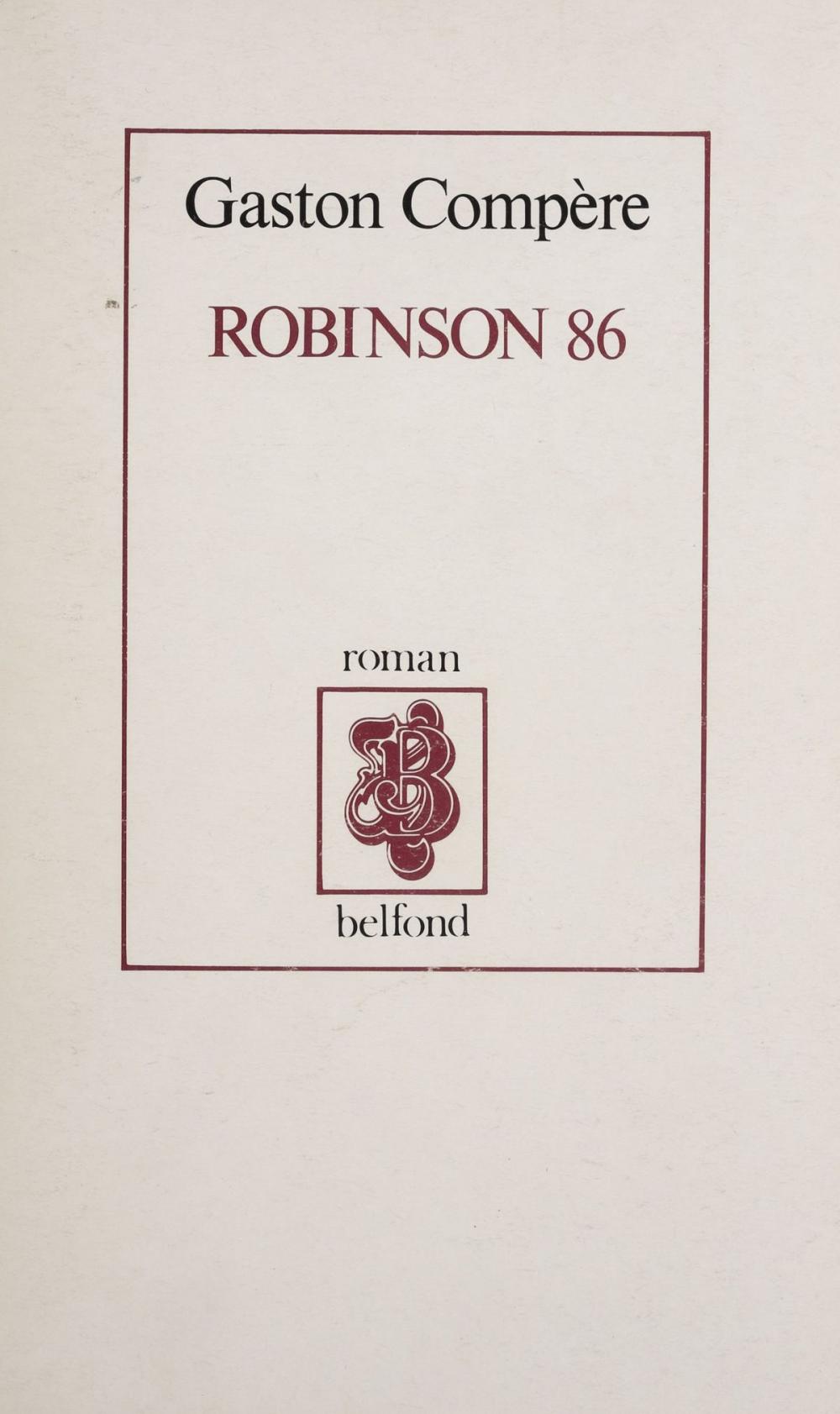 Big bigCover of Robinson 86