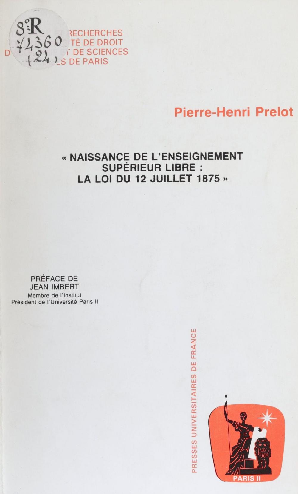 Big bigCover of Naissance de l'enseignement supérieur libre