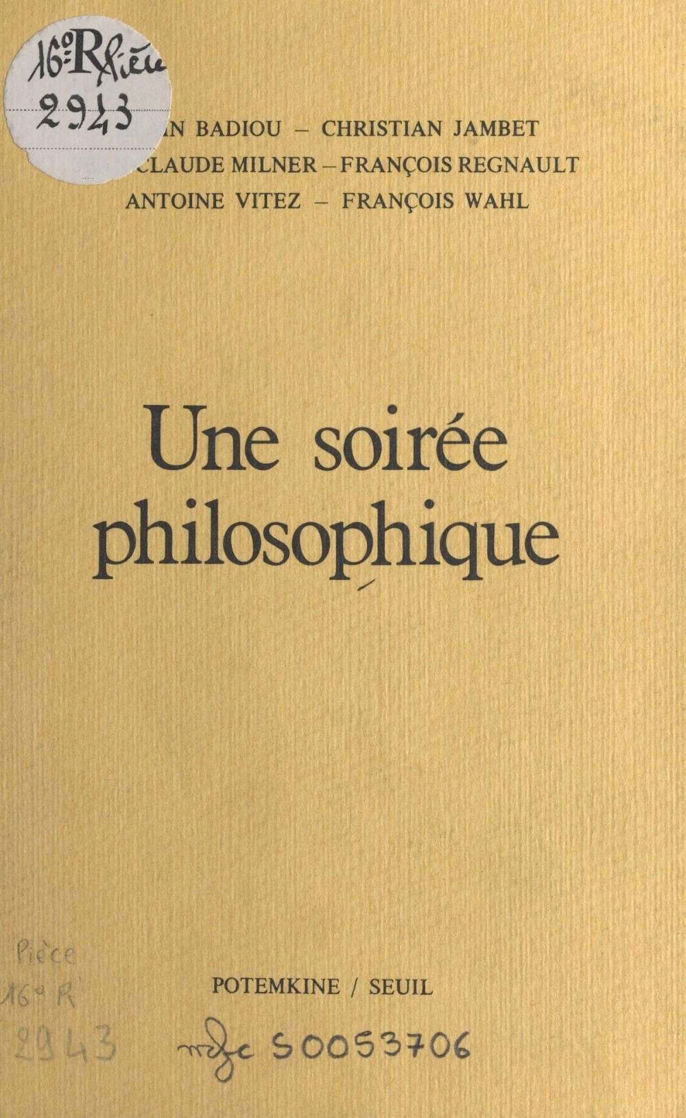 Big bigCover of Une soirée philosophique