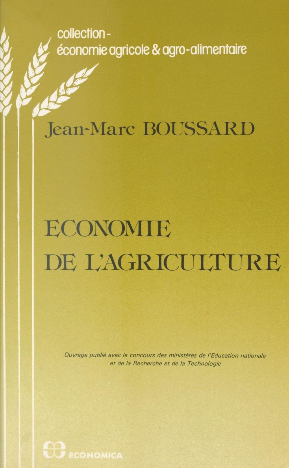 Big bigCover of Économie de l'agriculture