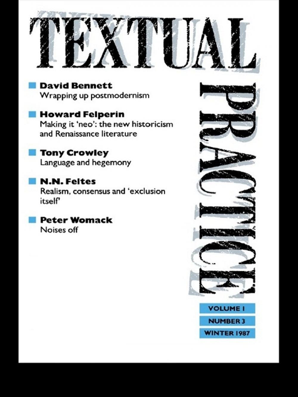 Big bigCover of Textual Practice