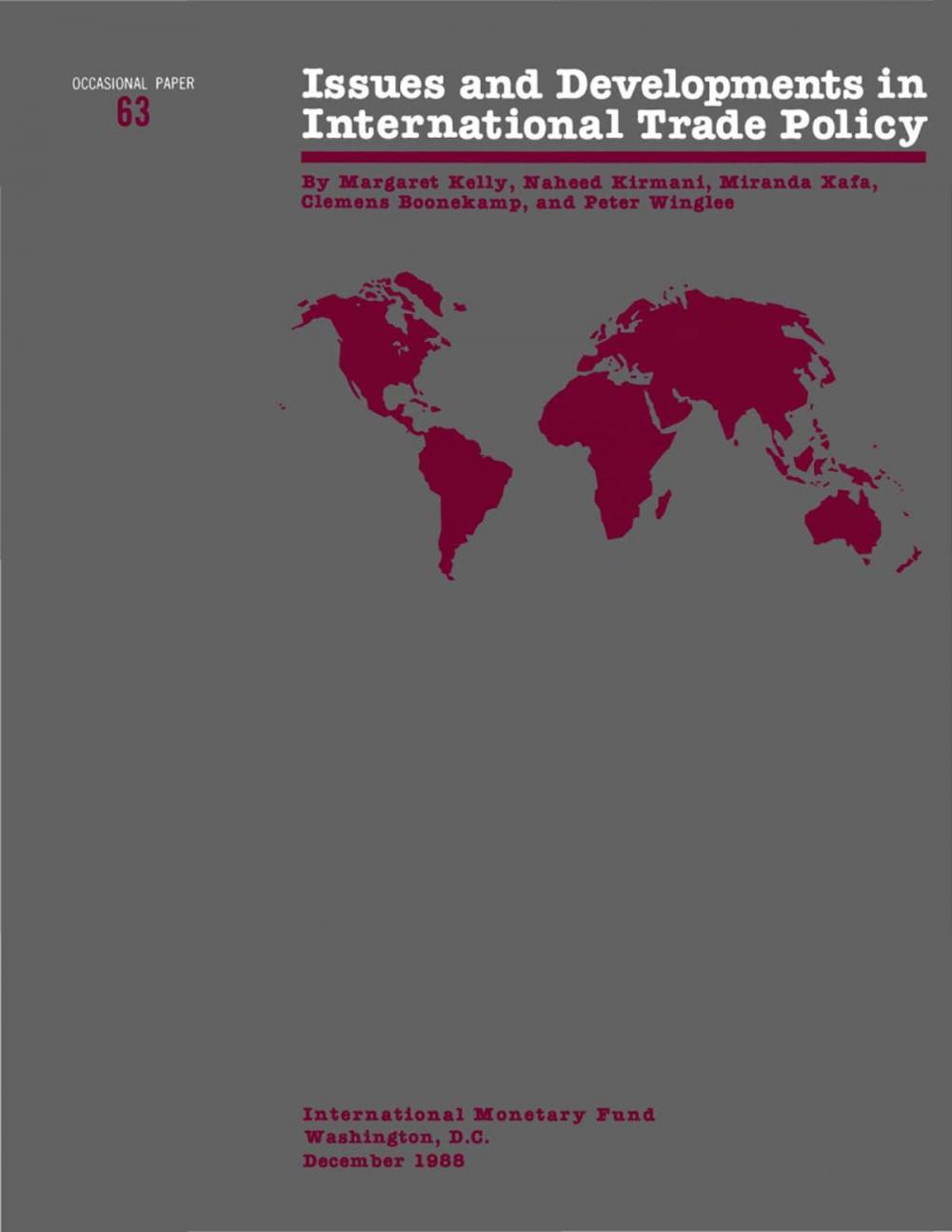 Big bigCover of Issues and Developments in international Trade Policy - Occa Paper No.63