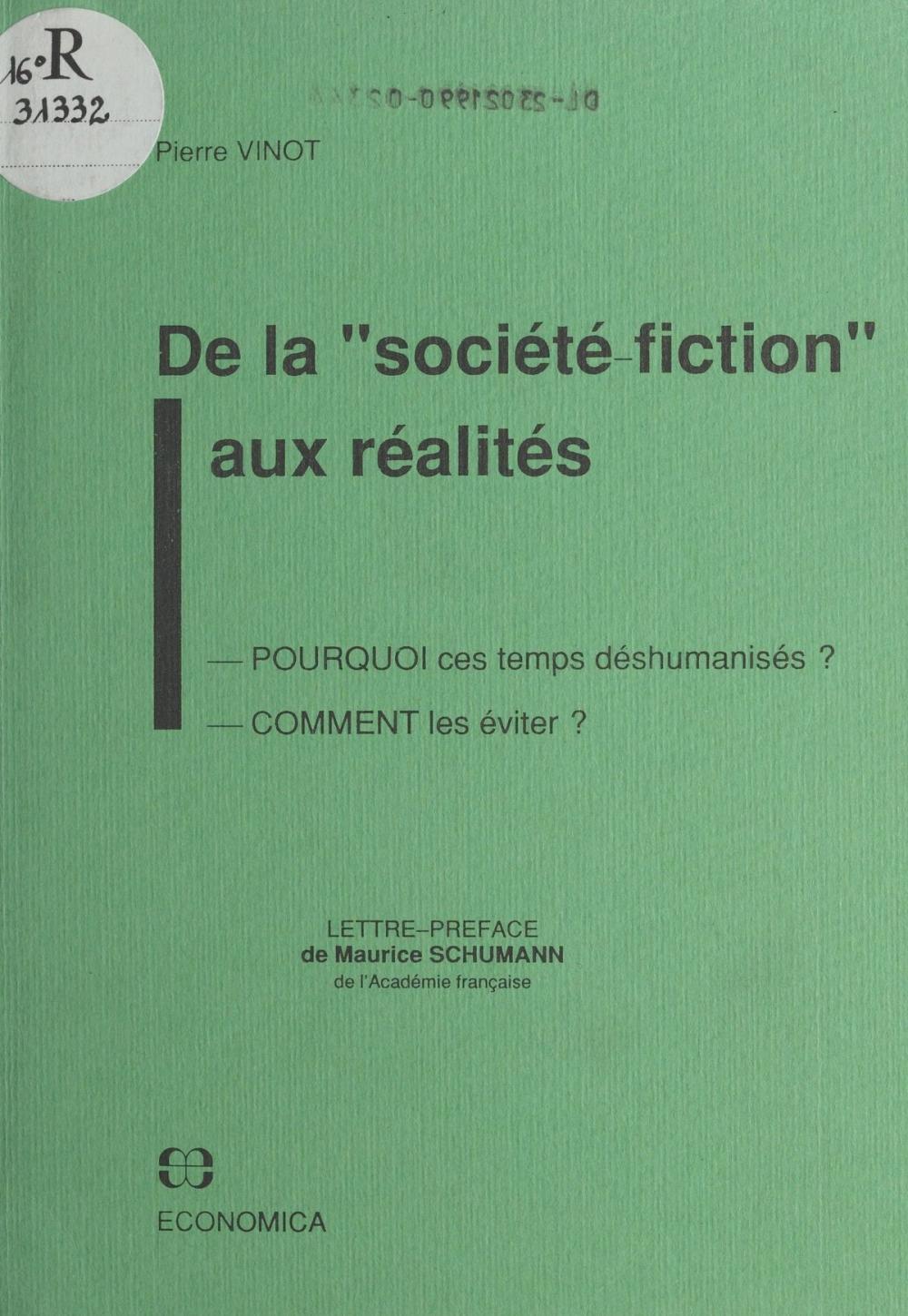 Big bigCover of De la société-fiction aux réalités